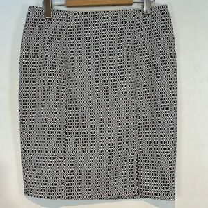 Brenda Beddome black/white geometric shape pencil skirt size 8